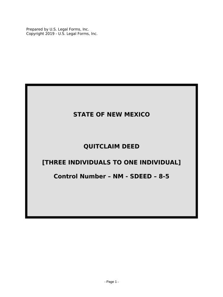 New Mexico Quitclaim Deed  Form