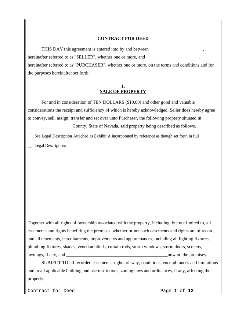 Nevada Deed  Form