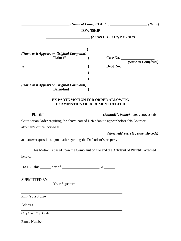 Nv Order  Form