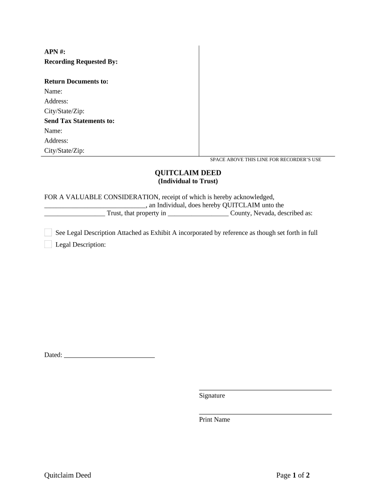 nevada-quitclaim-deed-form-fill-out-and-sign-printable-pdf-template