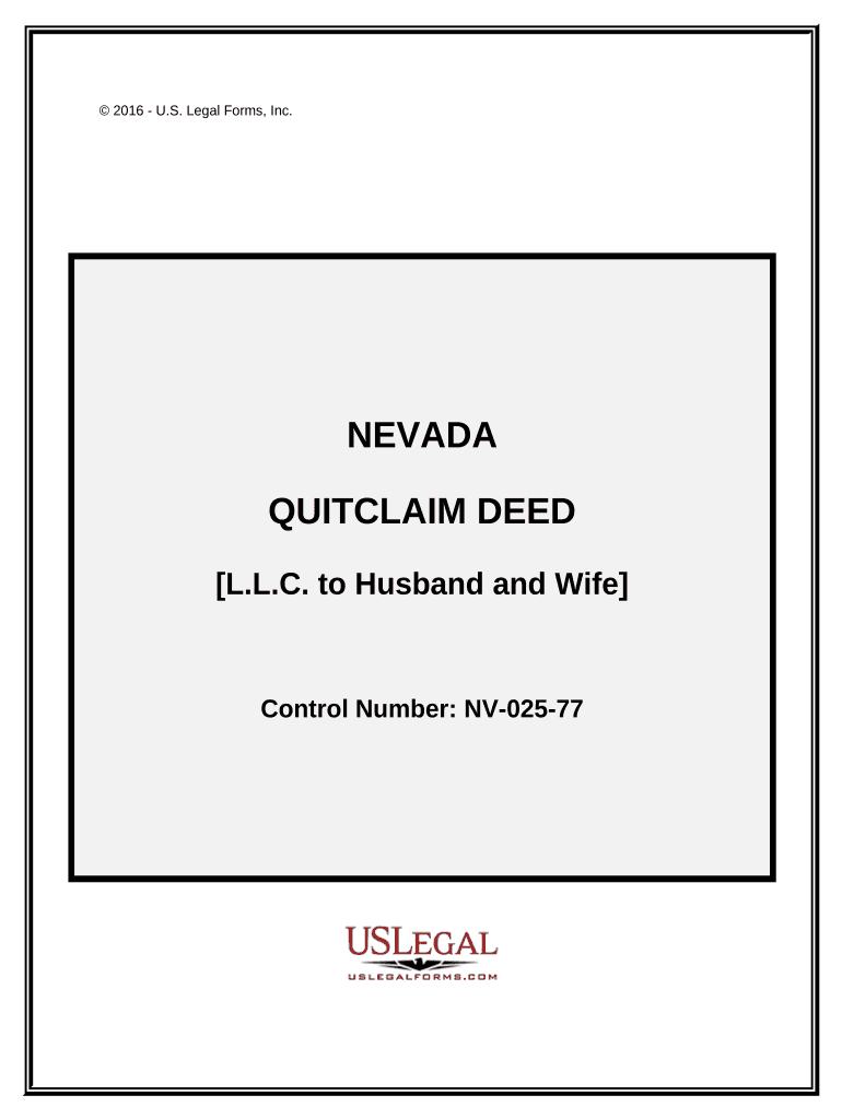 Nevada Quitclaim Deed  Form