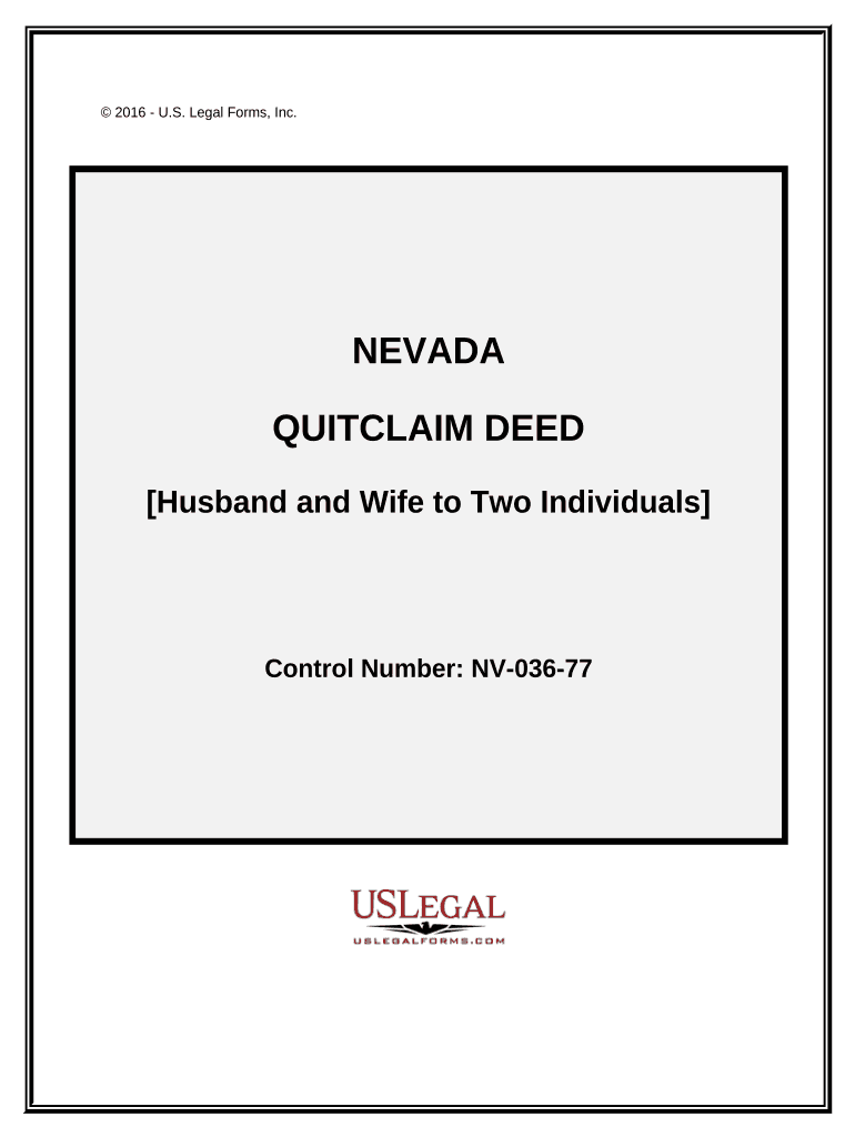 Nevada Quitclaim Deed  Form