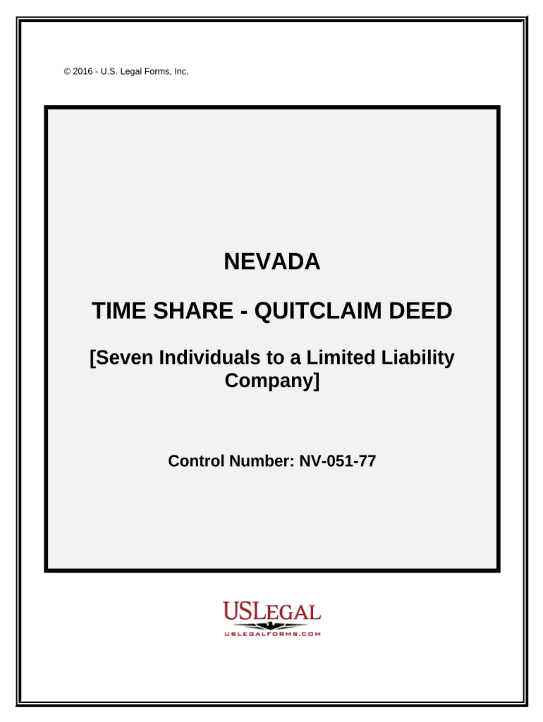 Nevada Quitclaim Deed  Form