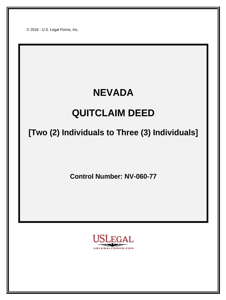 Nevada Quitclaim Deed  Form