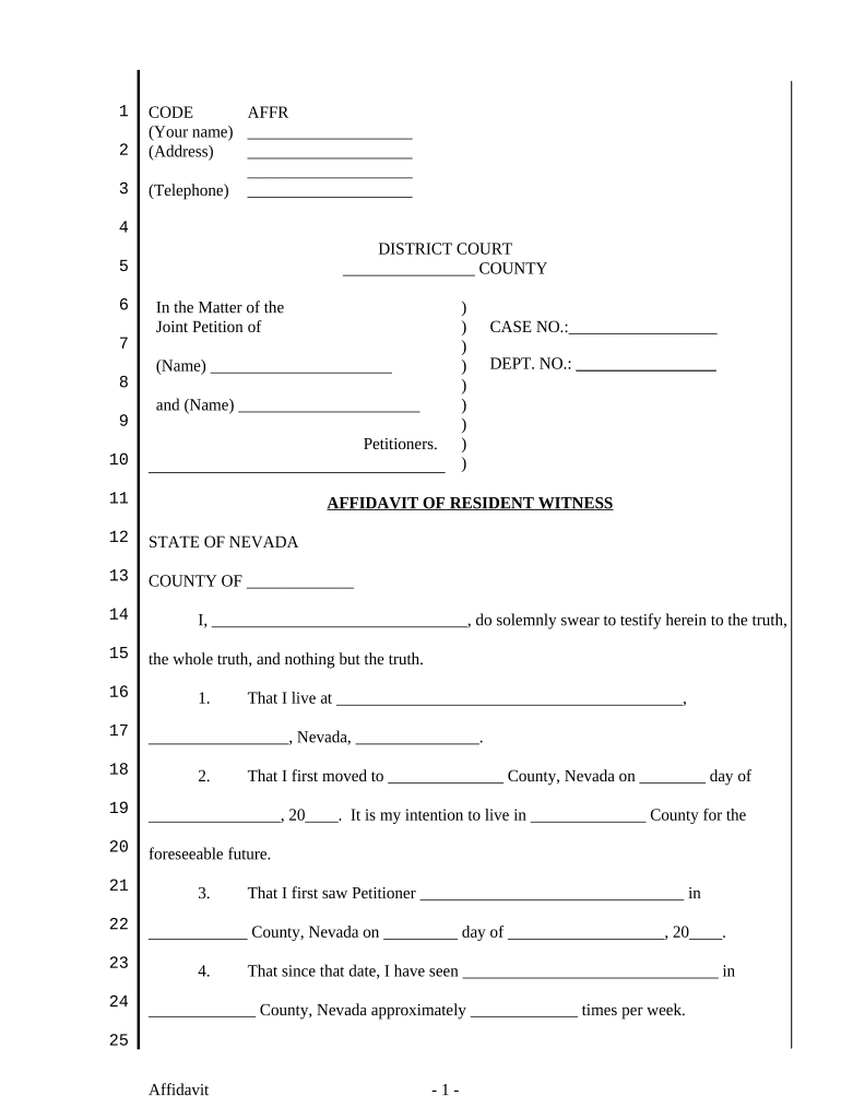 Nv Witness  Form