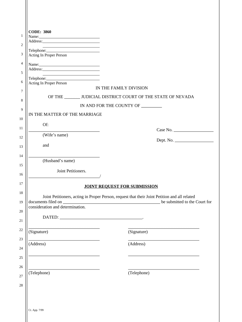 Nv Joint  Form