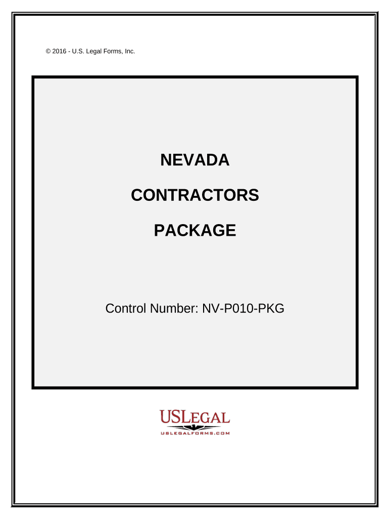 Contractors Forms Package Nevada