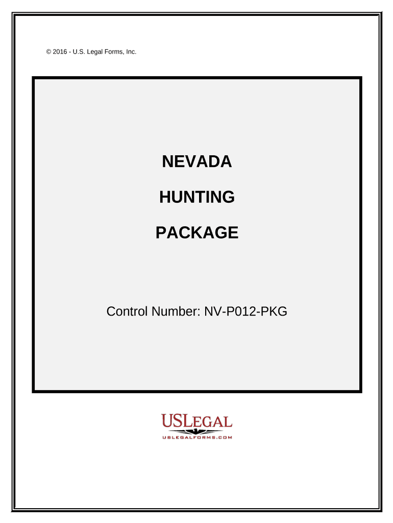 Hunting Forms Package Nevada