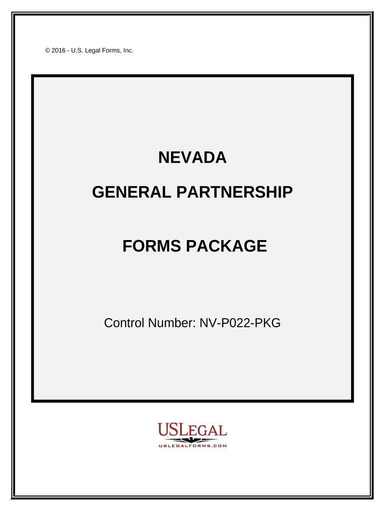 General Partnership Package Nevada  Form