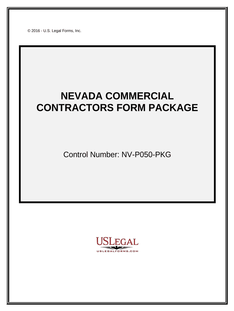 Commercial Contractor Package Nevada  Form