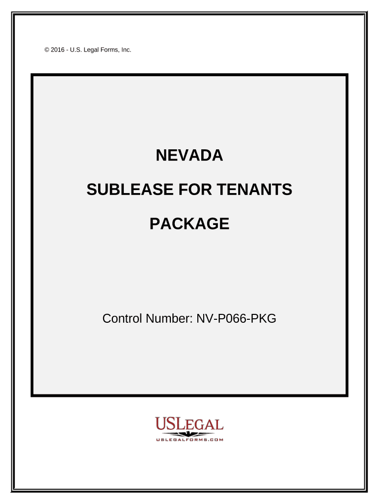 Nevada Sublease  Form