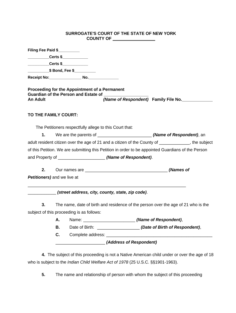 Ny Surrogates Court  Form