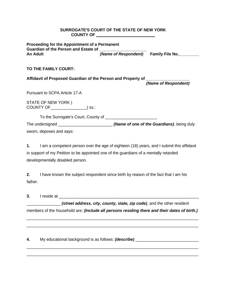 Ny Permanent  Form