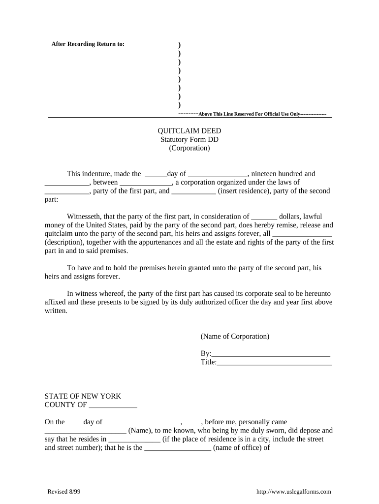 New York Corporation  Form