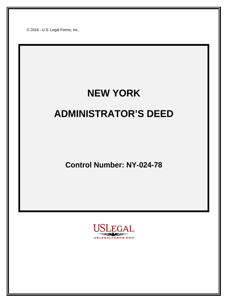 Ny Administrator Deed  Form