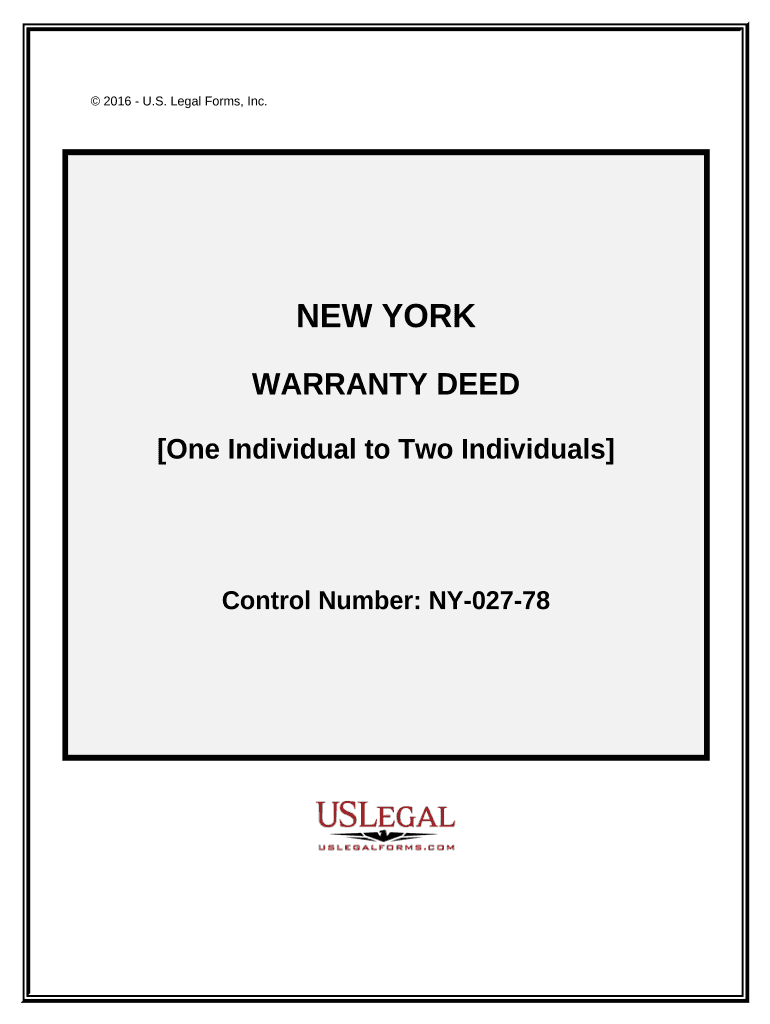 Ny Warranty Deed  Form