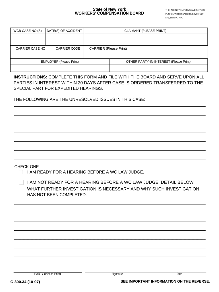 Ny Workers Compensation  Form