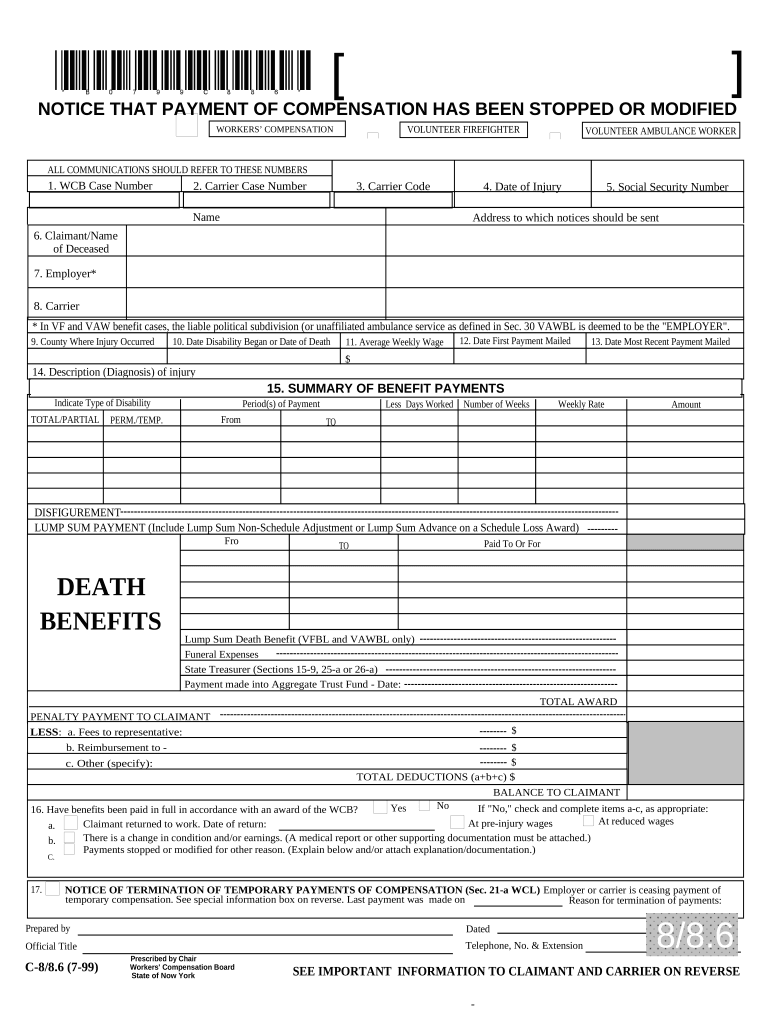 New York Compensation Ny  Form