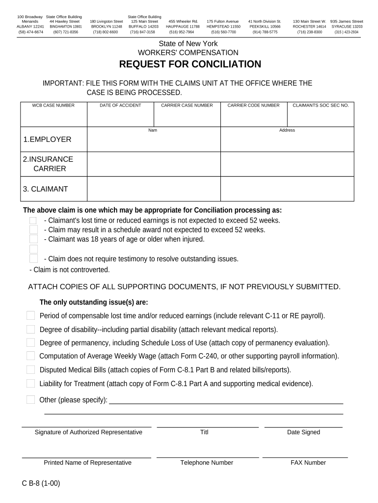 New York State Workers Comp  Form