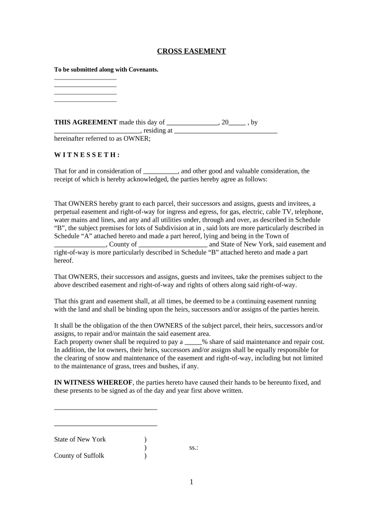 New York Easement  Form