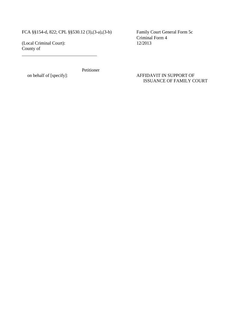 Ny Support Court  Form