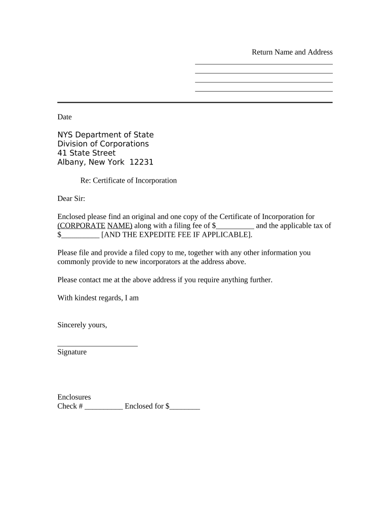 Ny State Department  Form