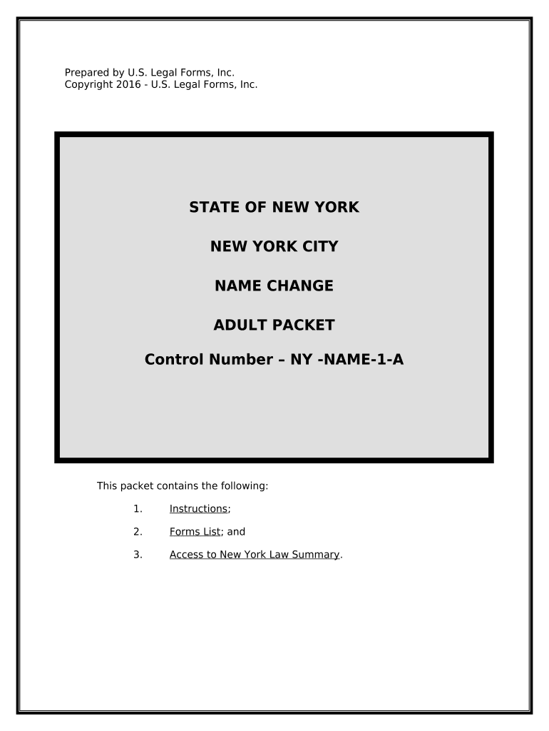 Name Change Instructions  Form
