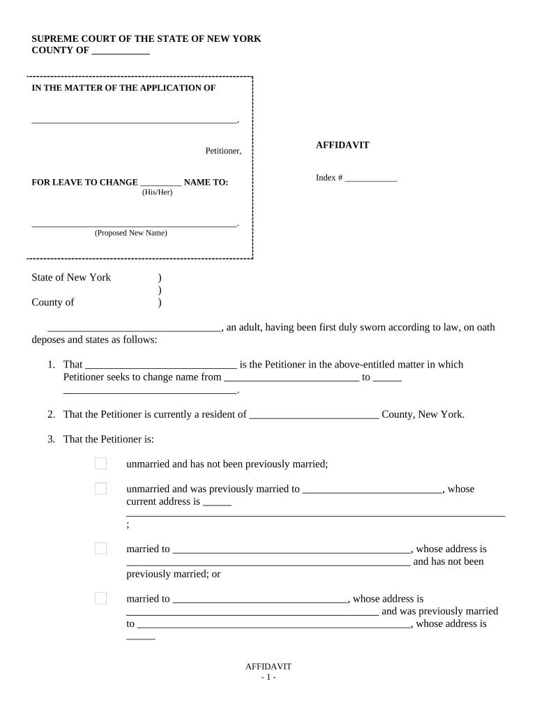 New York Court  Form