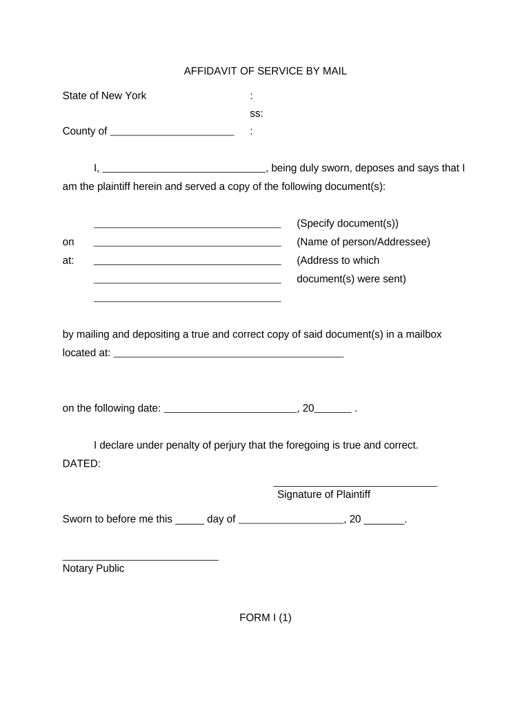 Ny Affidavit Mail  Form