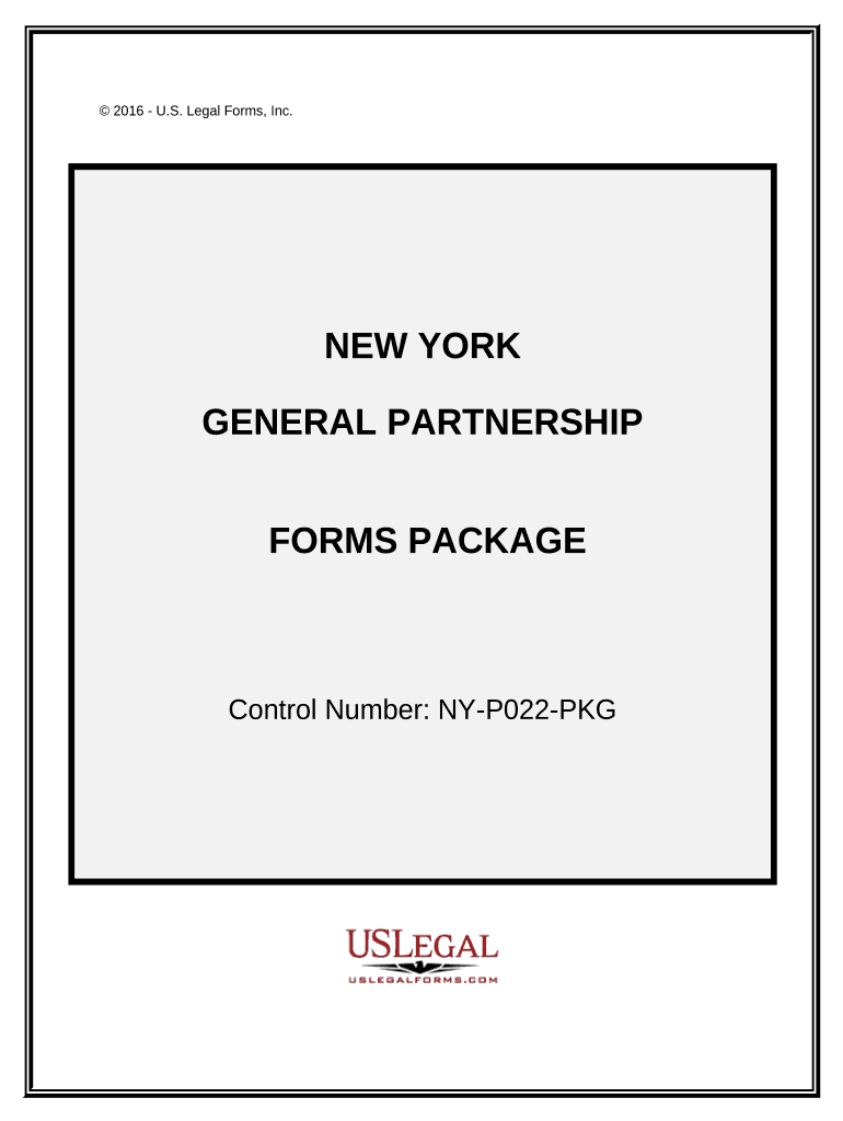 General Partnership Package New York  Form