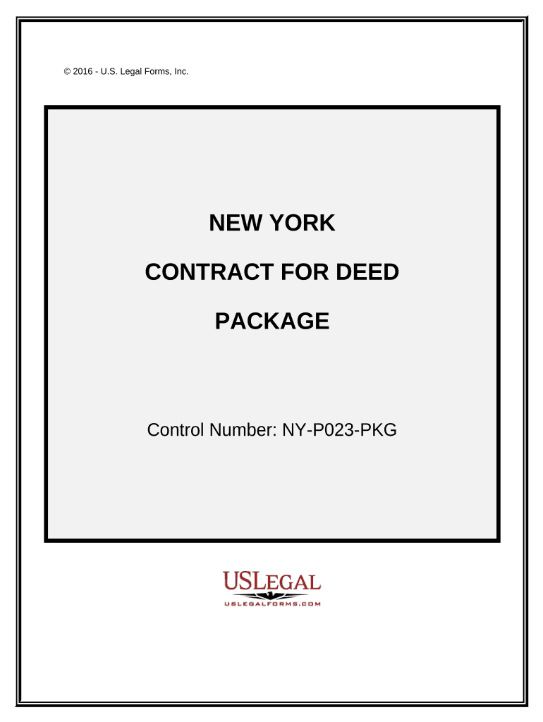 Contract for Deed Package New York  Form