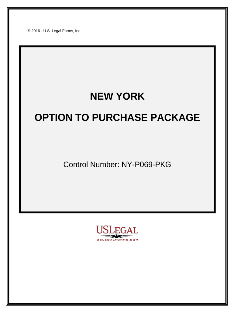 Option to Purchase Package New York  Form