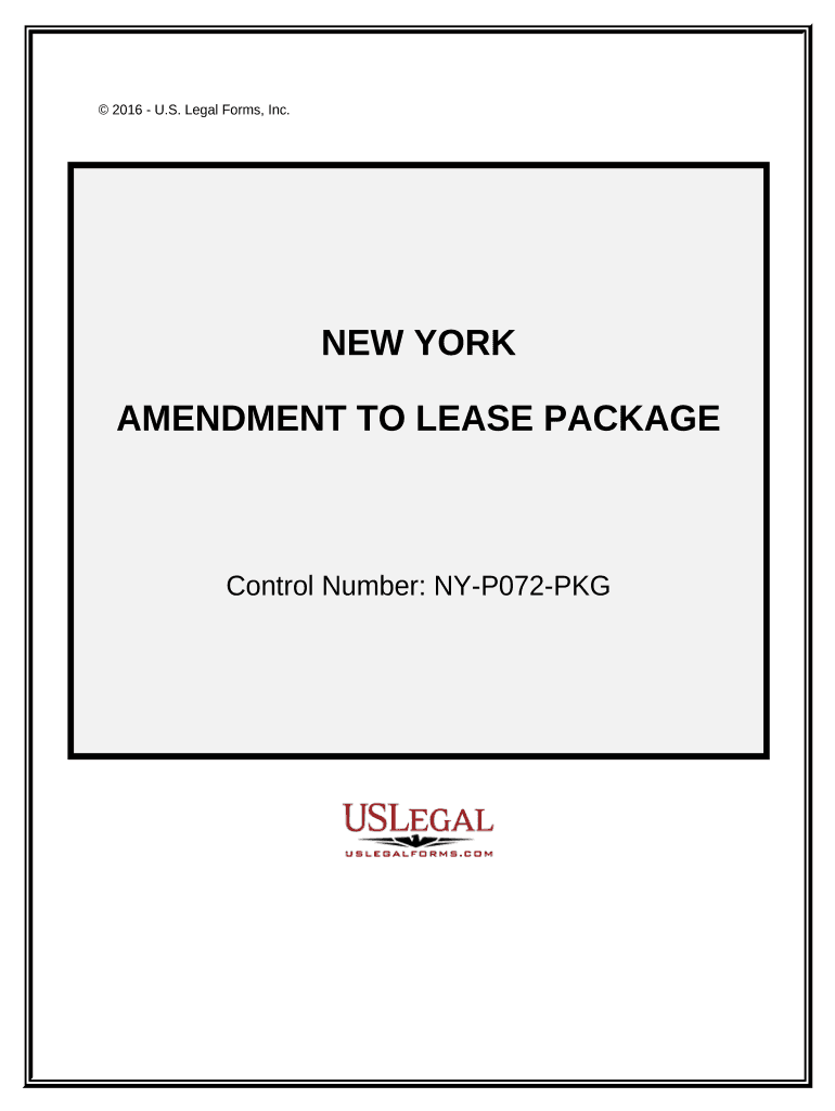 Amendment of Lease Package New York  Form