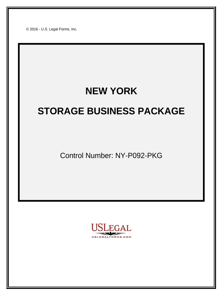 Storage Business Package New York  Form
