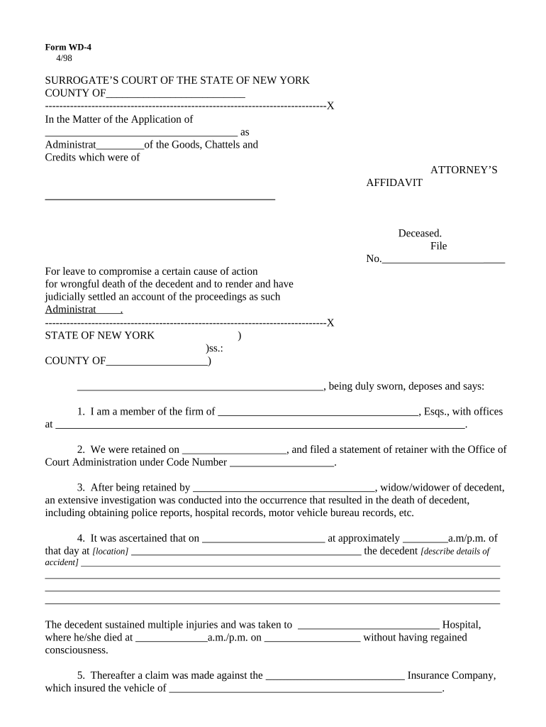 New York Attorney  Form