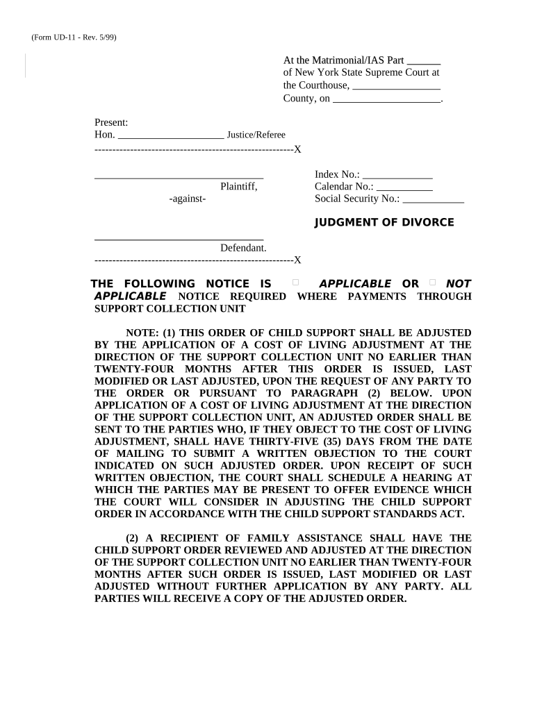 Ny Divorce  Form