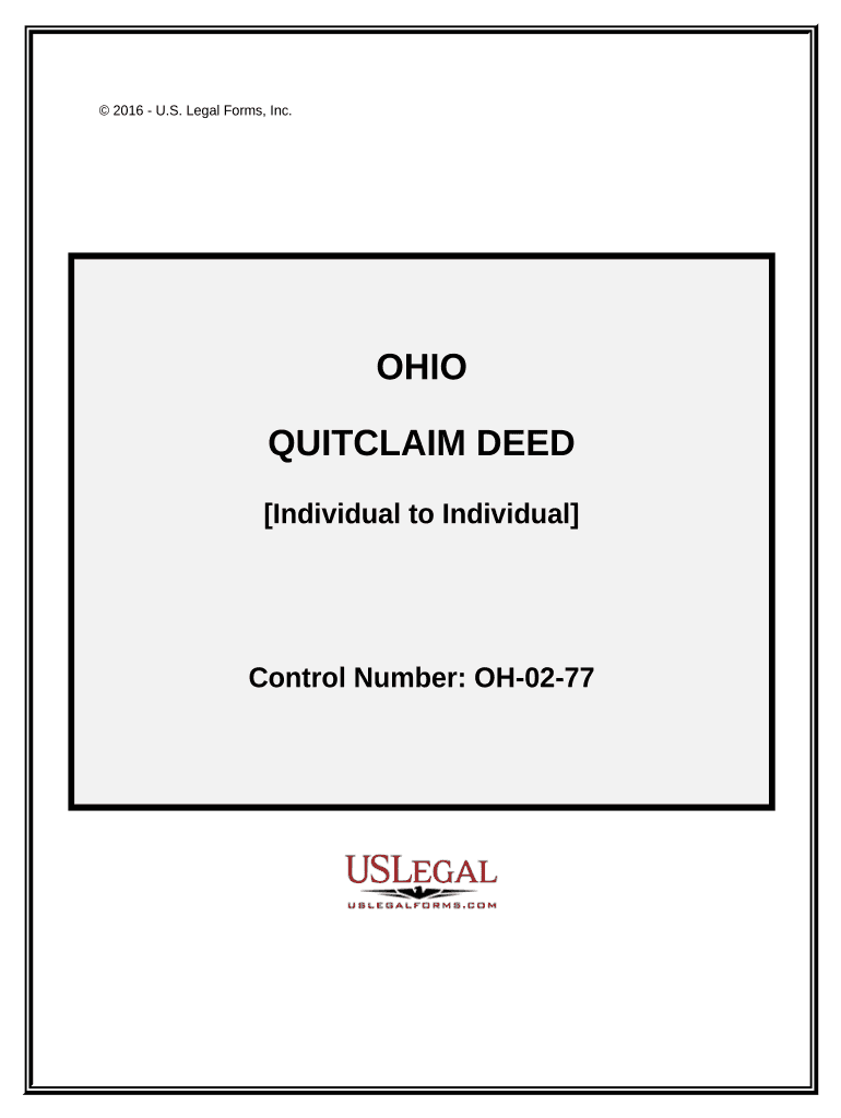 Ohio Quitclaim Deed  Form
