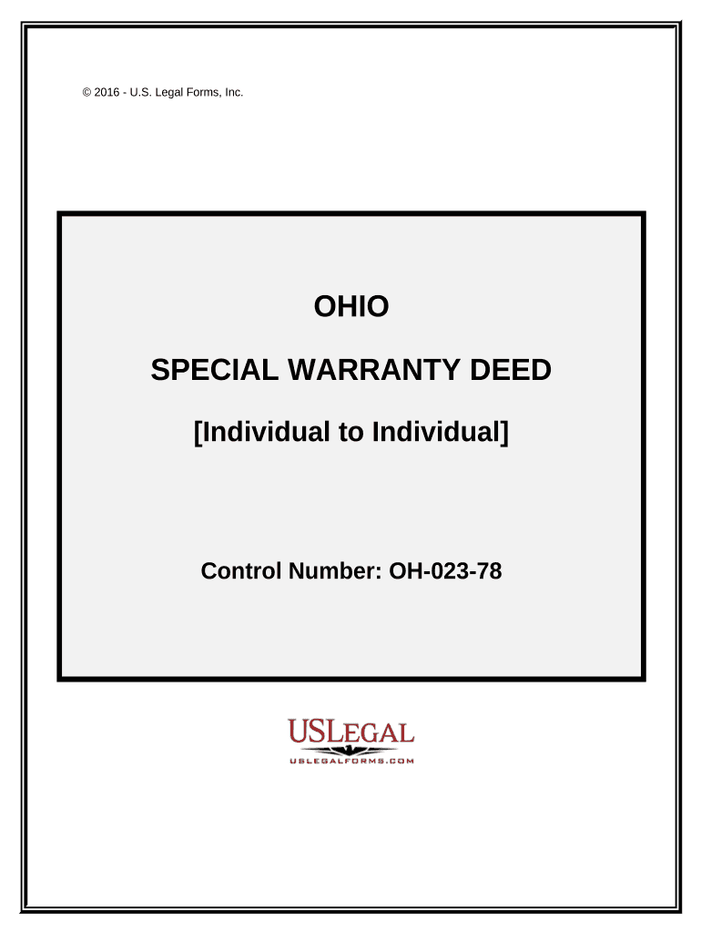 Ohio Special Deed  Form