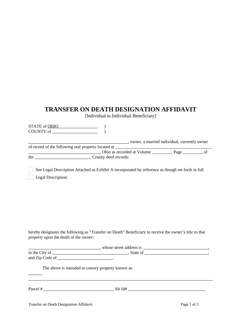 Ohio Transfer Death Form