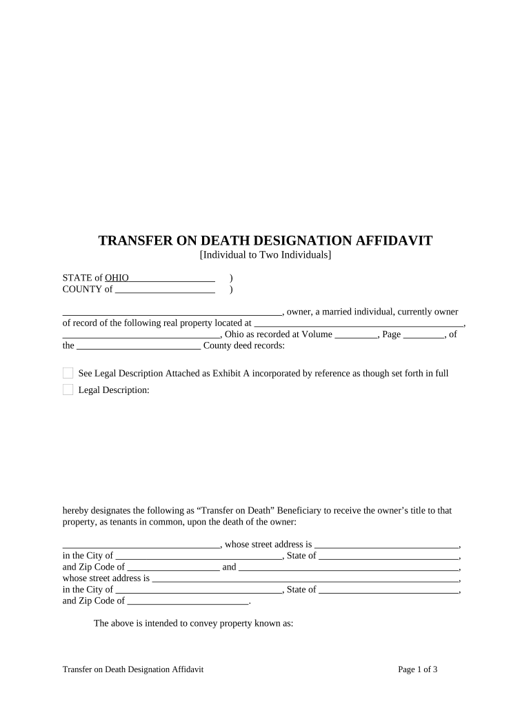 Transfer Death Designation Beneficiary  Form