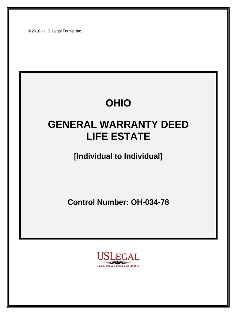 Fill and Sign the General Warranty Deed Ohio Form