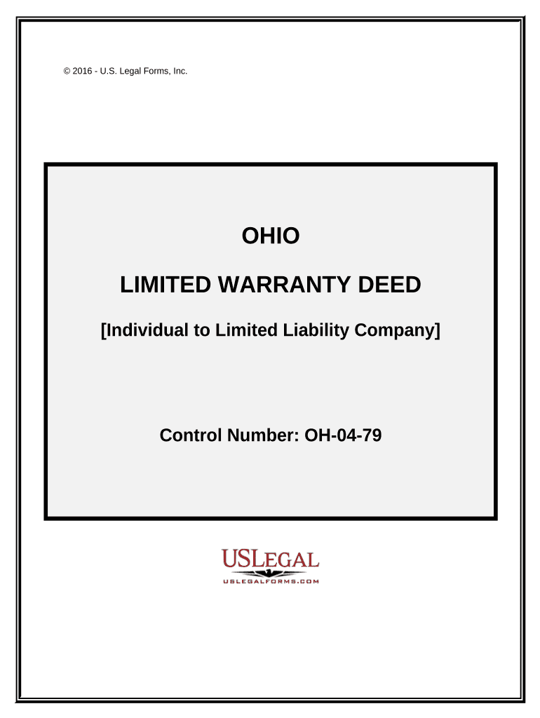 Limited Warranty Deed from Two Individuals to LLC Ohio  Form