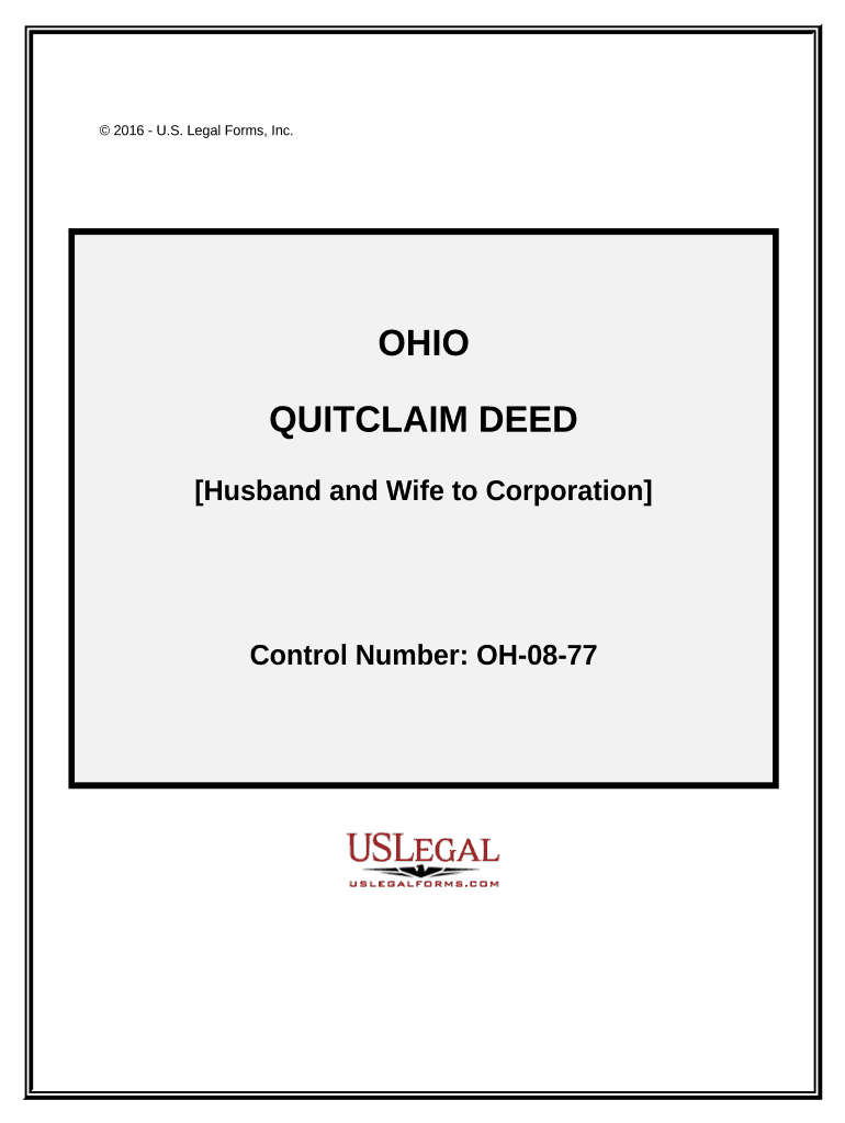 Ohio Quitclaim Deed  Form