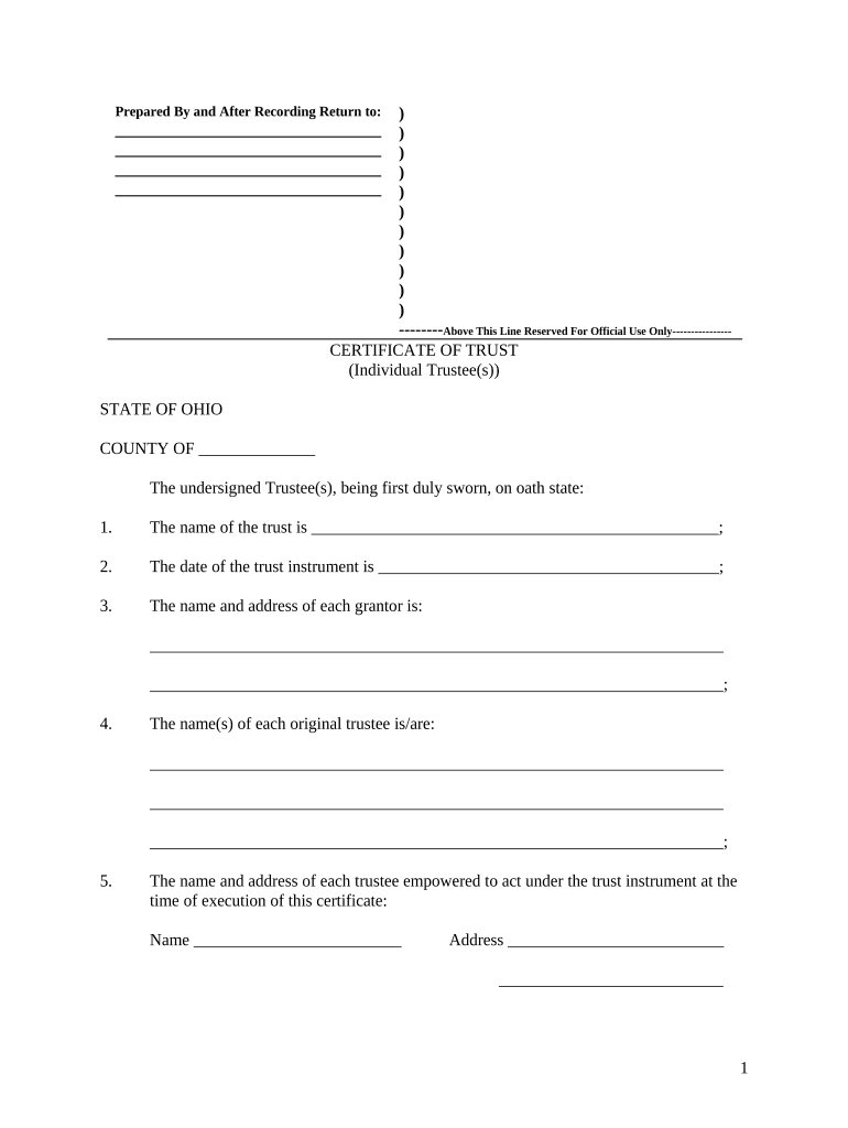 Ohio Evidence  Form