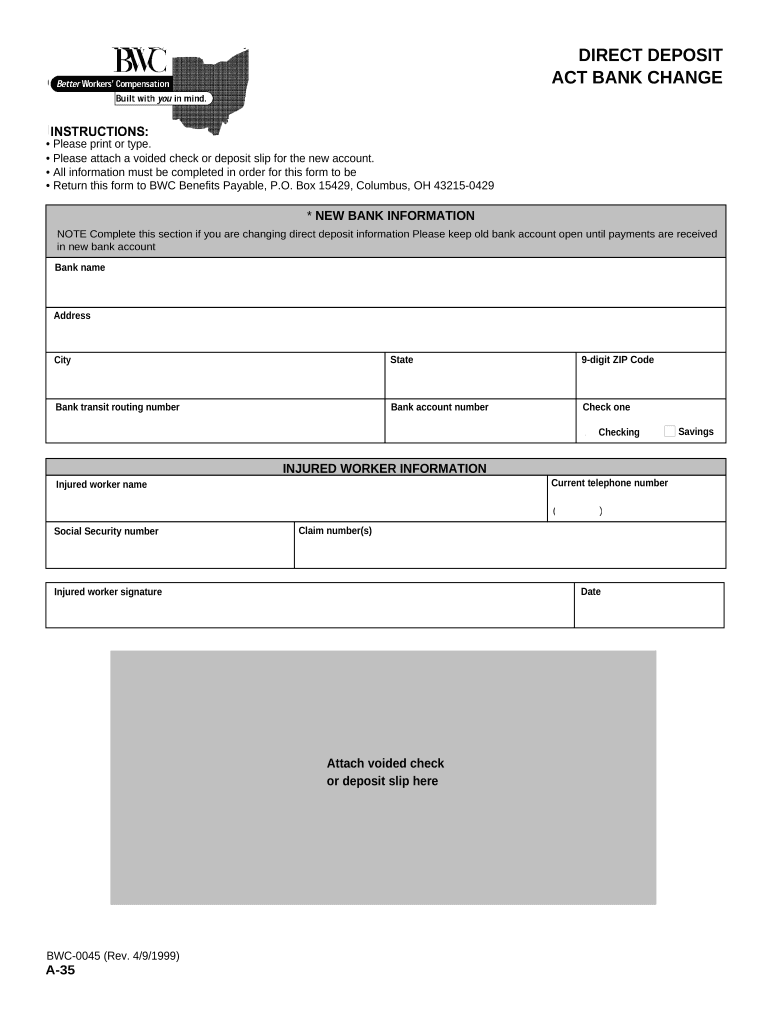 Ohio Workers Compensation  Form