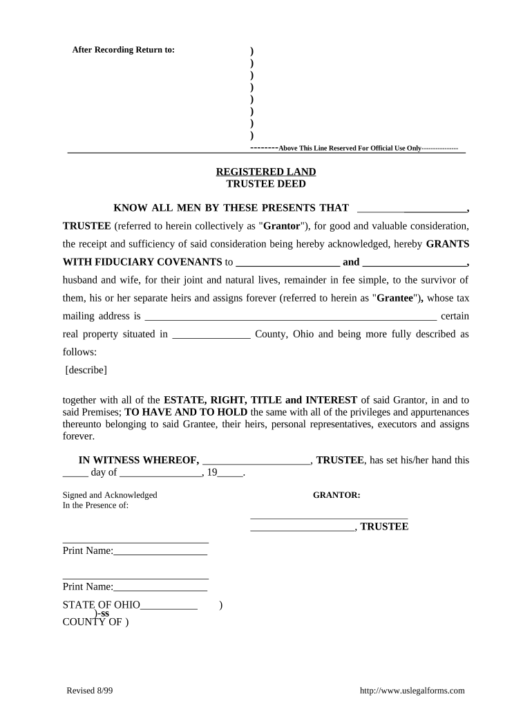 Ohio Deed  Form