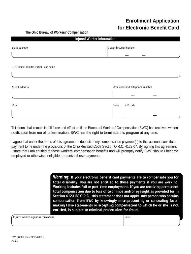 Ohio Application Compensation  Form