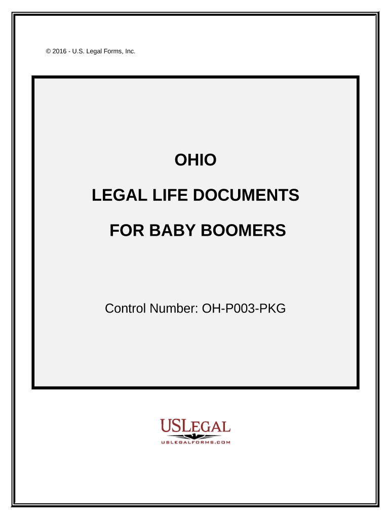 Essential Legal Life Documents for Baby Boomers Ohio  Form