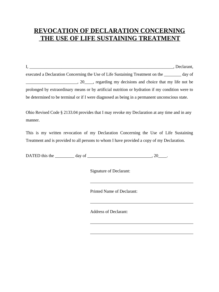 Ohio Statutory Search  Form