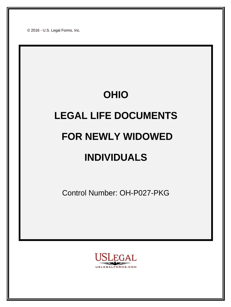 Newly Widowed Individuals Package Ohio  Form